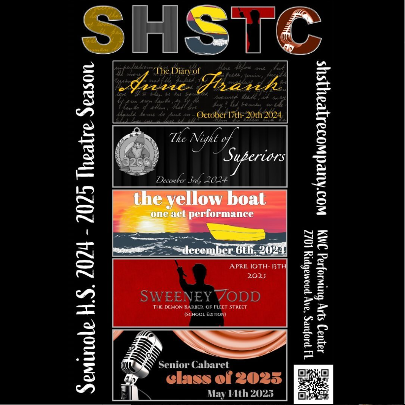 From the @shstroupe3266 Instagram Page. This graphic highlights the productions taking place this year.